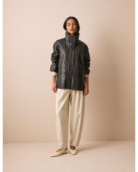 Nobody's Child - Leather Funnel Neck Langham Jacket - Lyst