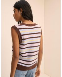 Nobody's Child - Pastel Stripe Button Through Vest - Lyst