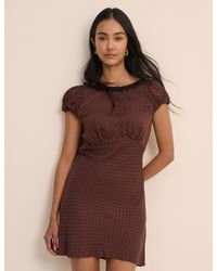 Nobody's Child - Polka Dot Puff Sleeve Marianna Midi Dress - Lyst