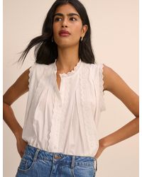 Nobody's Child - Broderie Anglaise Trim Blouse - Lyst