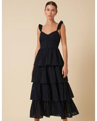 Nobody's Child - Broderie Anglaise Tiered Rhys Midi Dress - Lyst
