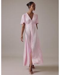 Nobody's Child - Soft V Neck Midi Erin Dress - Lyst