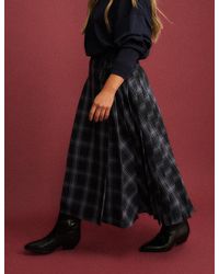 Nobody's Child - Tartan Pleated Midi Skirt - Lyst
