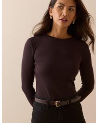Nobody's Child - Double Layer Trim Long Sleeve Top - Lyst