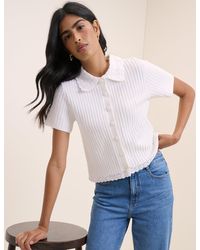 Nobody's Child - Crochet Short Sleeve Cardigan - Lyst