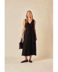 Nobody's Child - Tie Front Terra Midi Dress - Lyst