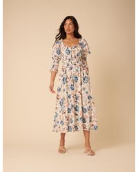Nobody's Child - Floral Ariel Midi Dress - Lyst
