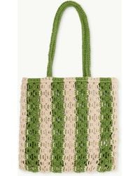 Nobody's Child - And Cream Striped Crochet Tote - Lyst