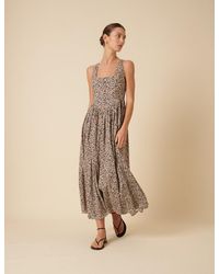 Nobody's Child - Linen-Blend Ditsy Floral Cora Midi Dress - Lyst