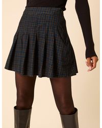 Nobody's Child - Check Pleated Mini Skirt - Lyst