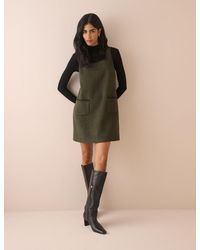 Nobody's Child - Whipstitch Trim Wool-Blend Shift Dress - Lyst