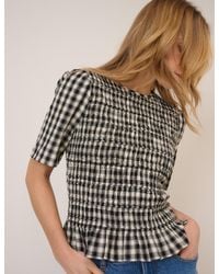 Nobody's Child - Gingham Shirred Top - Lyst