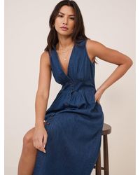 Nobody's Child - Dark Denim Sleeveless Starlight Midi Dress - Lyst