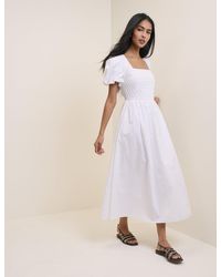 Nobody's Child - Puff Sleeve Ida Midi Dress - Lyst