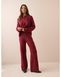 Nobody's Child - Knitted Straight Leg Trousers - Lyst