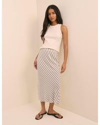 Nobody's Child - And Stripe Mila Midi Slip Skirt - Lyst