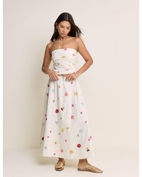 Nobody's Child - Floral Poplin Midi Skirt - Lyst