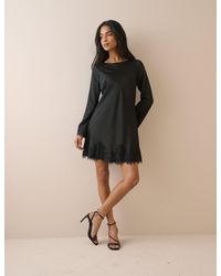 Nobody's Child - Lace Trim Satin Kamari Mini Dress - Lyst
