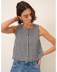Nobody's Child - Gingham Button Front Top - Lyst