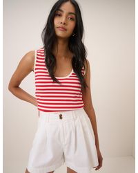 Nobody's Child - Striped Ribbed Vest - Lyst
