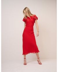 Nobody's Child - Frill Sleeve Lola Midi Dress - Lyst
