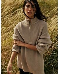 Nobody's Child - Half Zip Chunky Jumper - Lyst