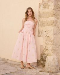 Nobody's Child - Sun Embroidered Bandeau Alice Midi Dress - Lyst