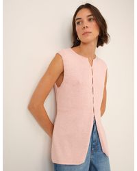 Nobody's Child - Linen-Blend Sleeveless Knitted Top - Lyst