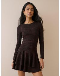 Nobody's Child - Snake Print Long Sleeve Yuki Mini Dress - Lyst