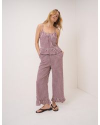 Nobody's Child - Burgundy Gingham Top - Lyst