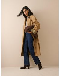 Nobody's Child - Camel Cord Detail Long Barn Coat - Lyst