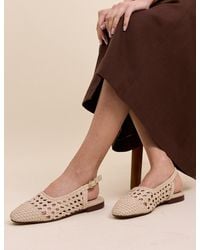 Nobody's Child - Woven Leather Slingback Flats - Lyst