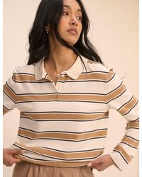 Nobody's Child - And Striped Long Sleeve Polo Top - Lyst