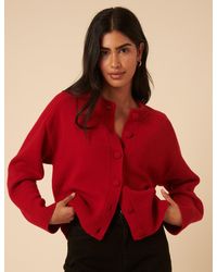 Nobody's Child - Wool Crew Neck Cardigan - Lyst