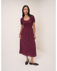 Nobody's Child - Burgundy Ruched Zita Midi Dress - Lyst
