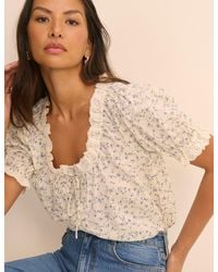Nobody's Child - And Ditsy Floral Puff Sleeve Lumi Blouse - Lyst