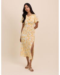 Nobody's Child - Butter Cowl Neck Cheryl Midi Dress - Lyst