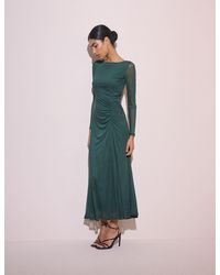 Nobody's Child - Dark Ruched Hailey Midi Dress - Lyst