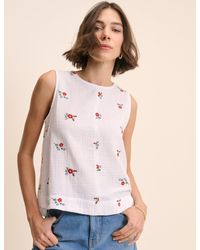 Nobody's Child - Floral Embroidered Sleeveless Swing Top - Lyst