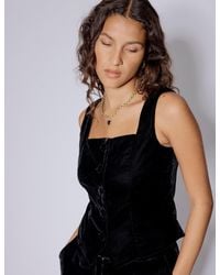 Nobody's Child - Velvet Square Neck Waistcoat - Lyst