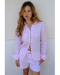 No Emotions - Linen Shorts - Lyst