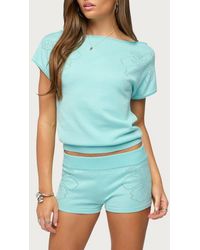 Edikted - Noey Pointelle Knit Top - Lyst