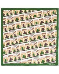 Lost Pattern - Square Arch Print Silk Bandana - Lyst