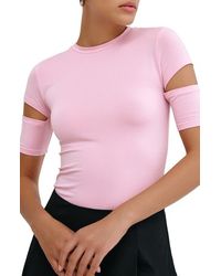 MARCELLA - Esme Sleeve Cutout Top - Lyst