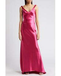 Lulus - Perfectly Classy Satin Gown - Lyst