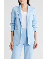 Anne Klein - Scrunch Sleeve Open Front Jacket - Lyst