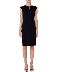 Akris Punto - Cap-Sleeve Zip-Front Seamed Dress - Lyst