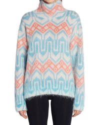 3 MONCLER GRENOBLE - Mohair & Wool Blend Turtleneck Sweater - Lyst