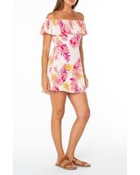 Roxy - Clear Sky Off The Shoulder Mini Sundress - Lyst