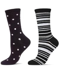 Memoi - Assorted 2-Pack Crew Socks - Lyst